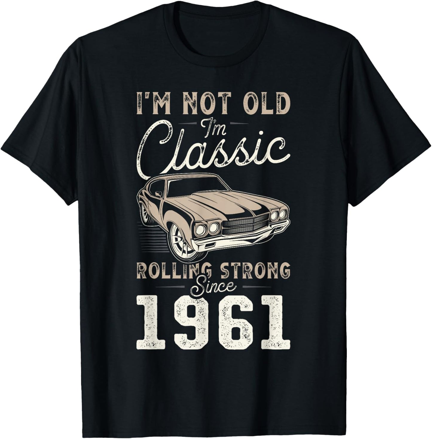 Oldtimer Jahrgang 1961 65. Geburtstag T-Shirt - T-Shirt | Black