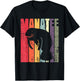 Retro Manatee T-Shirt - T-Shirt | Black