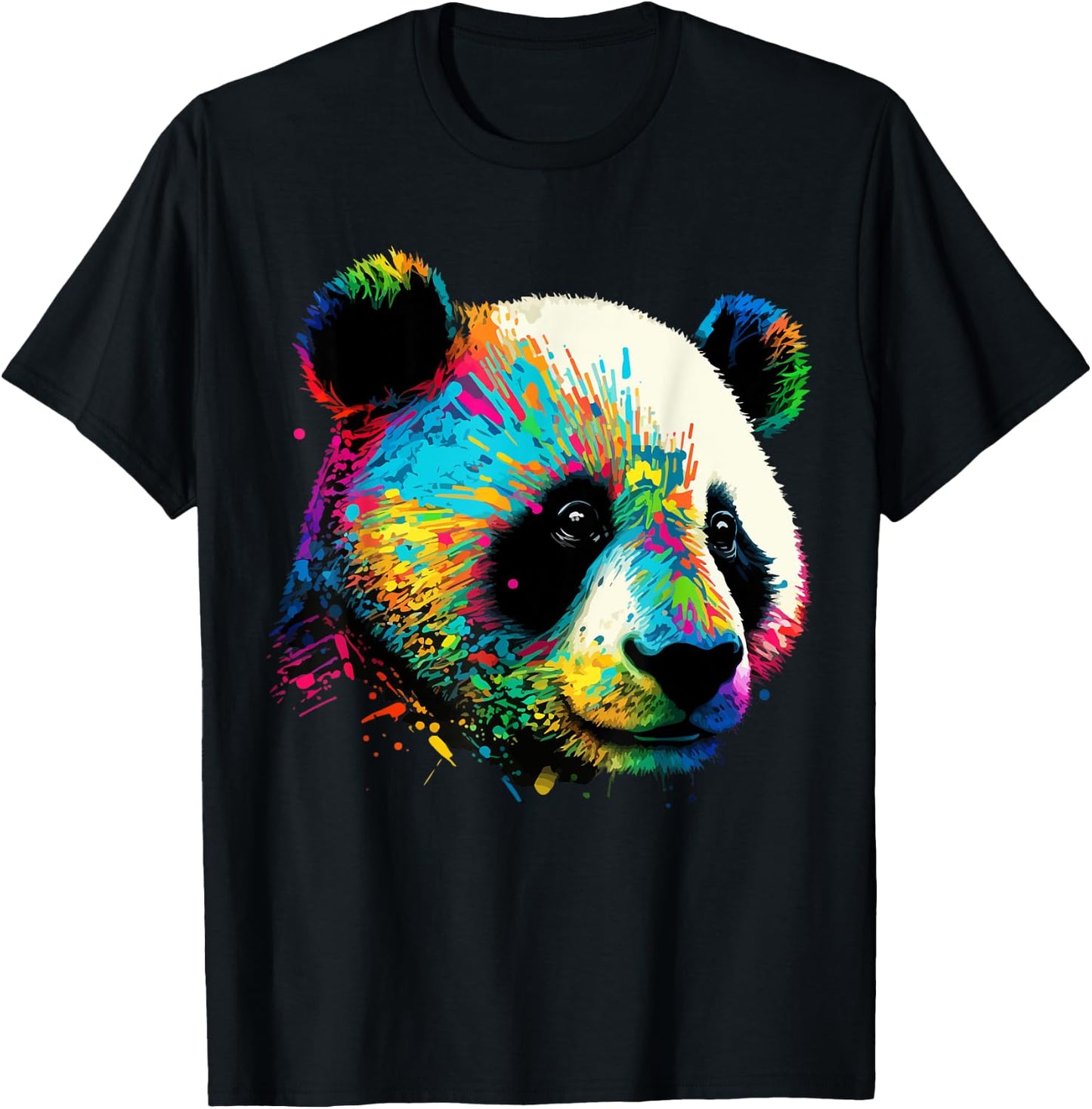 Watercolor Panda T-Shirt - T-Shirt | Black