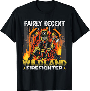 Funny Fire Department Wildland Firefighter T-Shirt - T-Shirt | Black