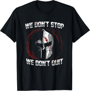 Spartan Workout Design Training Motivation T-Shirt - T-Shirt | Black