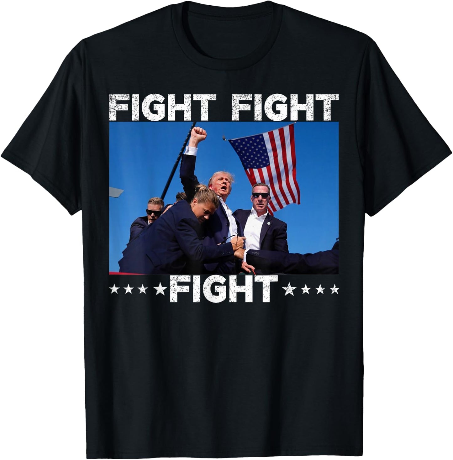 FIGHT FIGHT FIGHT Trump 2024 Vote Trump T-Shirt - T-Shirt | Black
