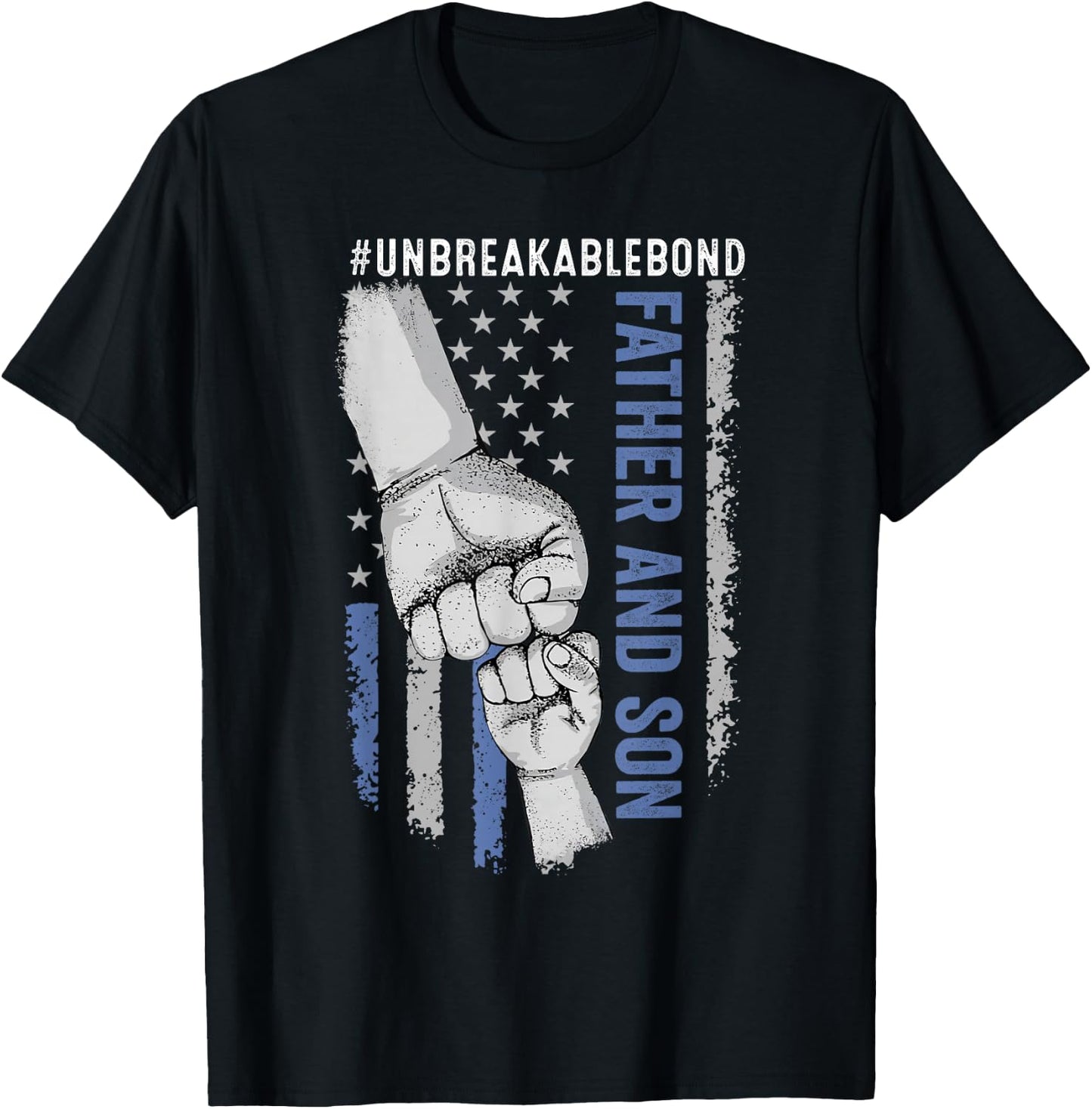 Father Son Unbreakable Bond Flag T-Shirt - T-Shirt | Black