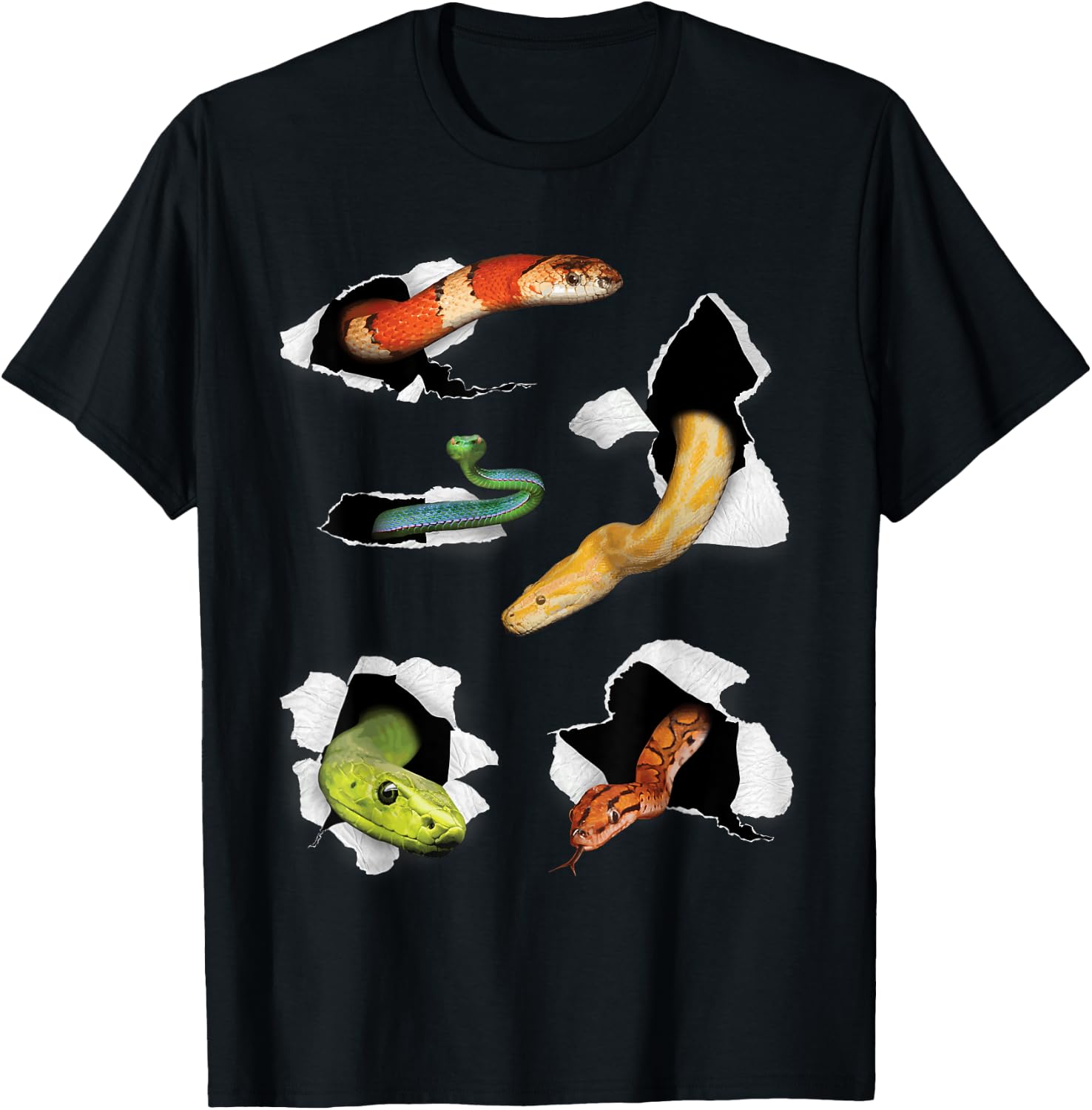 Snake Lover, Reptile Lover, Snake Owner, Snake T-Shirt - T-Shirt | Black