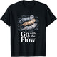 Go with The Flow Lustiger Otter Schwebender Spruch T-Shirt - T-Shirt | Black