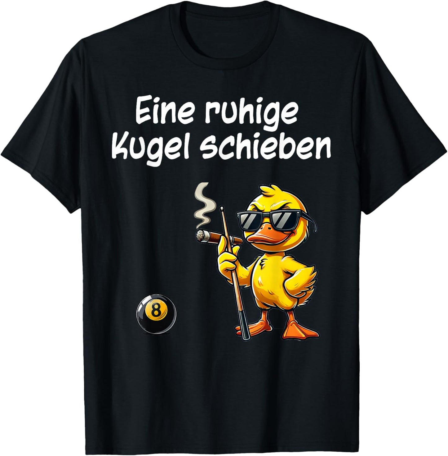 A Quiet Ball Pushing Funny Saying Snooker Billiard , black T-Shirt - T-Shirt | Black