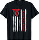 American Flag Hospice Nurse End of Life Palliative Nursing T-Shirt - T-Shirt | Black