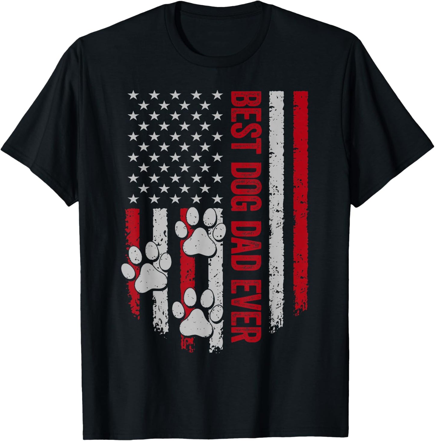 Funny Dad Fathers Day Dog Dad T-Shirt - T-Shirt | Black