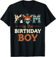 Mom of The Birthday Boy Highland Cow Print First Bday T-Shirt - T-Shirt | Black