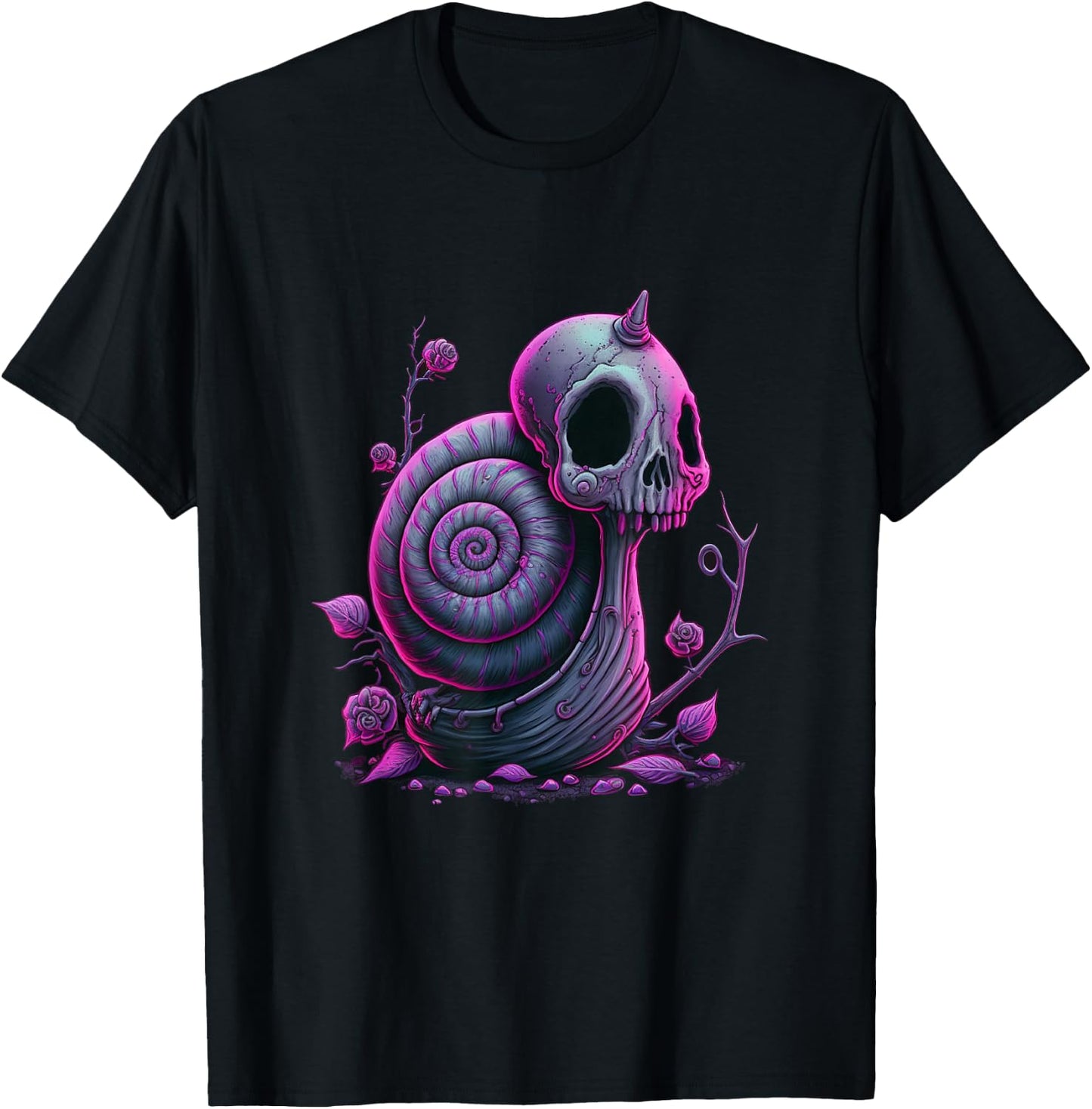 Kawaii Gothic Cute Goth Snake T-Shirt - T-Shirt | Black