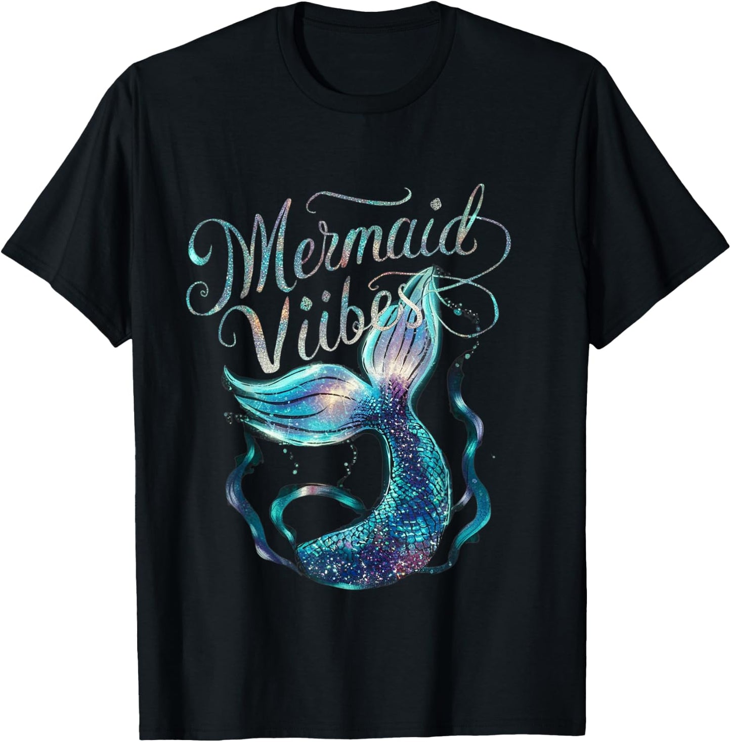 Mermaid Vibes Toddler ,mermaid Vibes,toddler Mermaid Vibes T-Shirt - T-Shirt | Black
