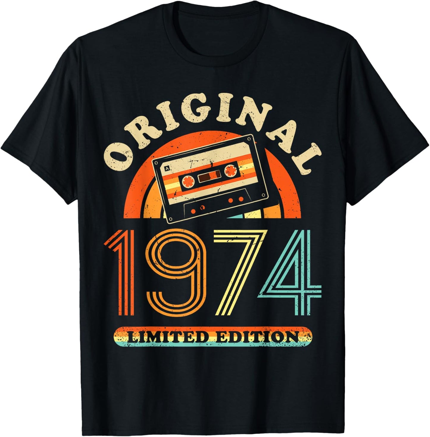 52nd Birthday Original Men Women Vintage 1974 T-Shirt - T-Shirt | Black
