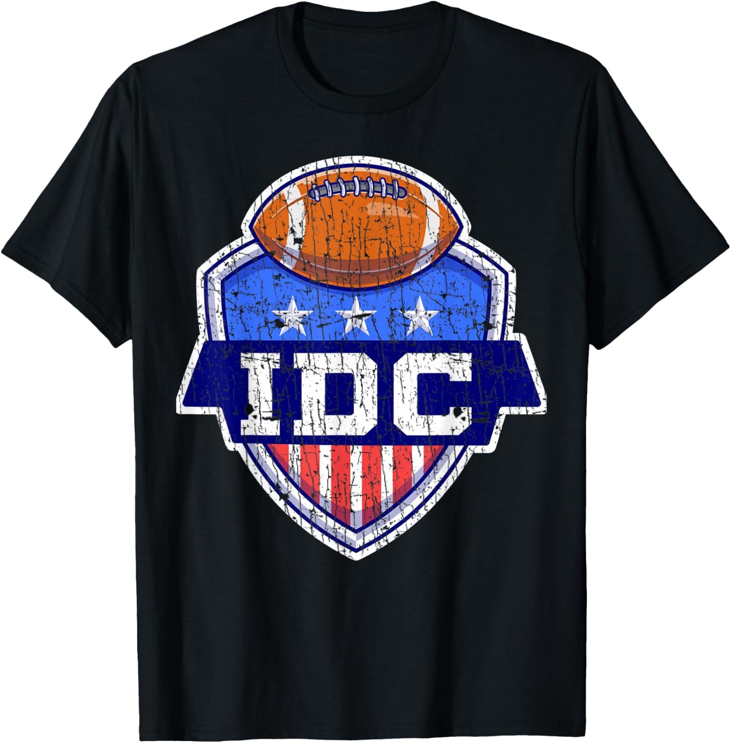 IDC American Football I Don't Care Football Lover T-Shirt - T-Shirt | Black