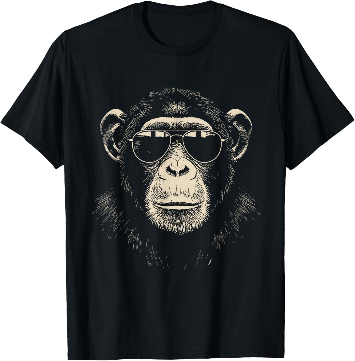 Cute Chimp Wearing Sunglasses Monkey Shirt Women T-Shirt - T-Shirt | Black