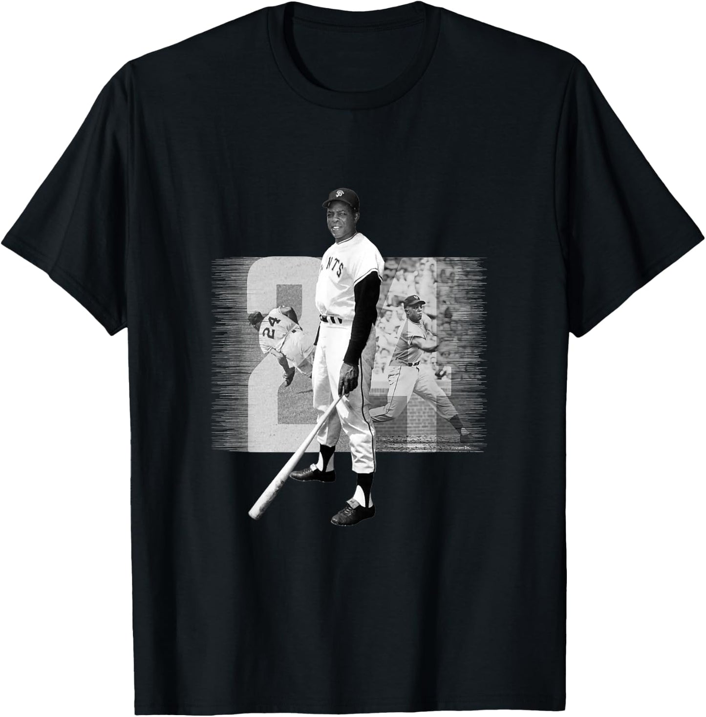 Willie Mays_Baseball_001 T-Shirt - T-Shirt | Black