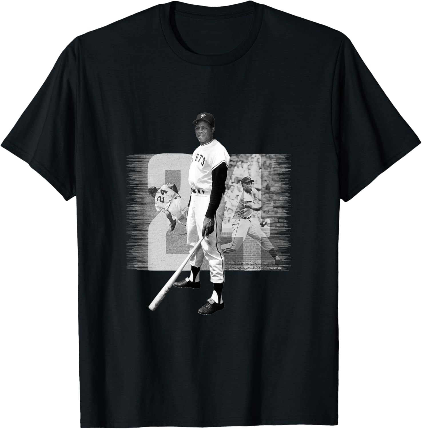 Willie Mays_Baseball_001 T-Shirt - T-Shirt | Black