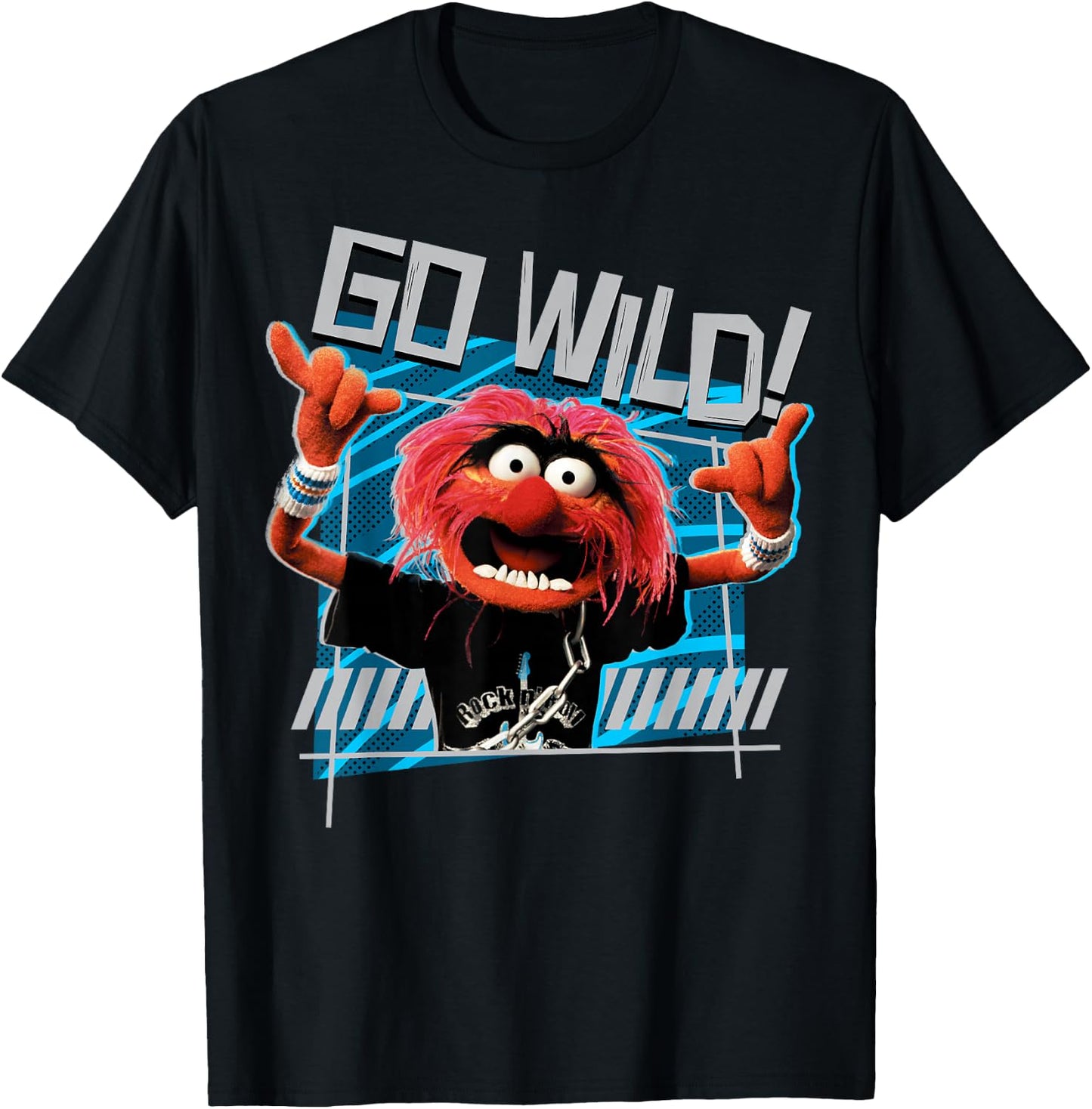 Disney The Muppets Animal Go Wild Small T-Shirt - T-Shirt | Black