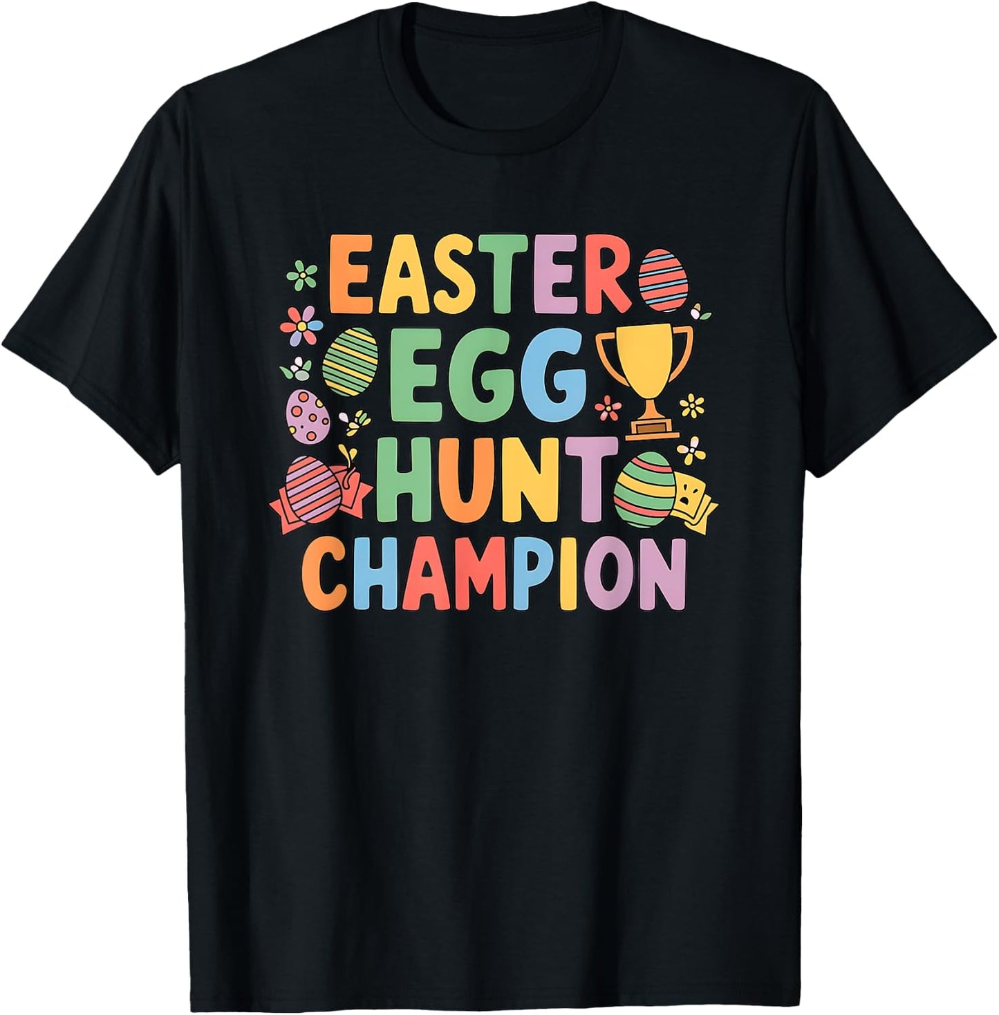 Easter Egg Hunt Champion Funny Easter Bunny T-Shirt - T-Shirt | Black