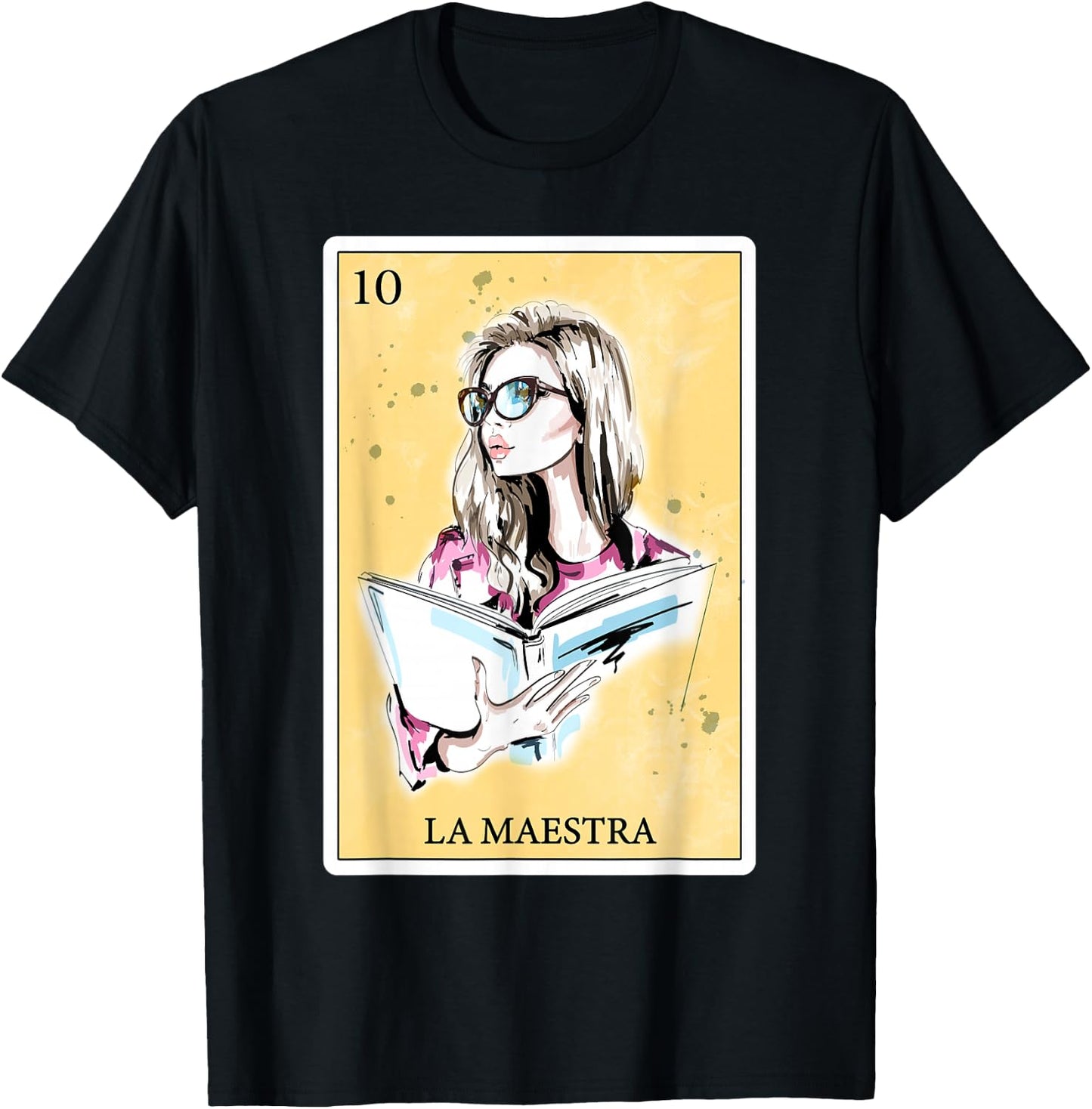Funny Spanish-Mexican Bingo Gifts for Teacher - La Maestra Men Women T-Shirt - T-Shirt | Black