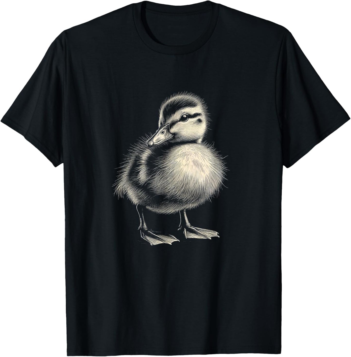 Cute Baby Duck Graphic Duckling Art Design T-Shirt - T-Shirt | Black