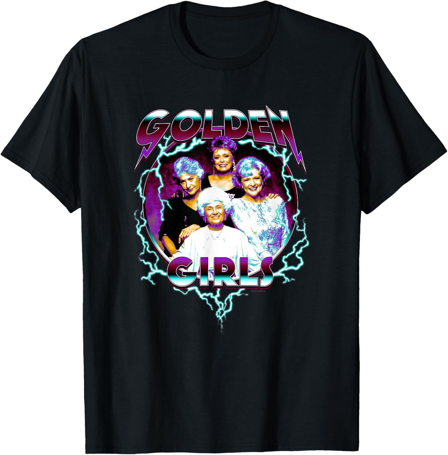 The Golden Girls Iconic 80s Metal Vibes Group Shot Portrait , black T-Shirt - T-Shirt | Black