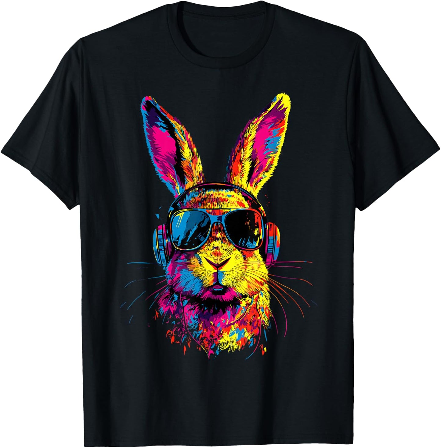 Lapin avec Lunettes de Soleil Lapin des Champs Doux Lapins T-Shirt - T-Shirt | Black