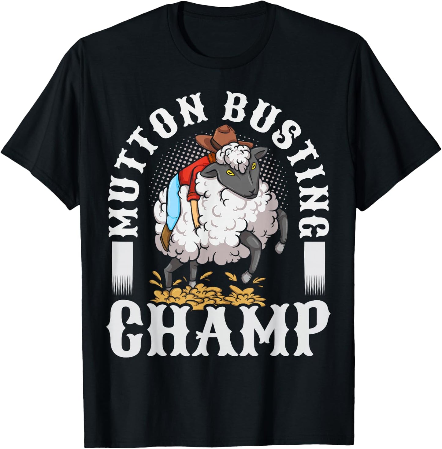 Youth Rodeo Mutton Busting Design for a Mutton Buster T-Shirt - T-Shirt | Black