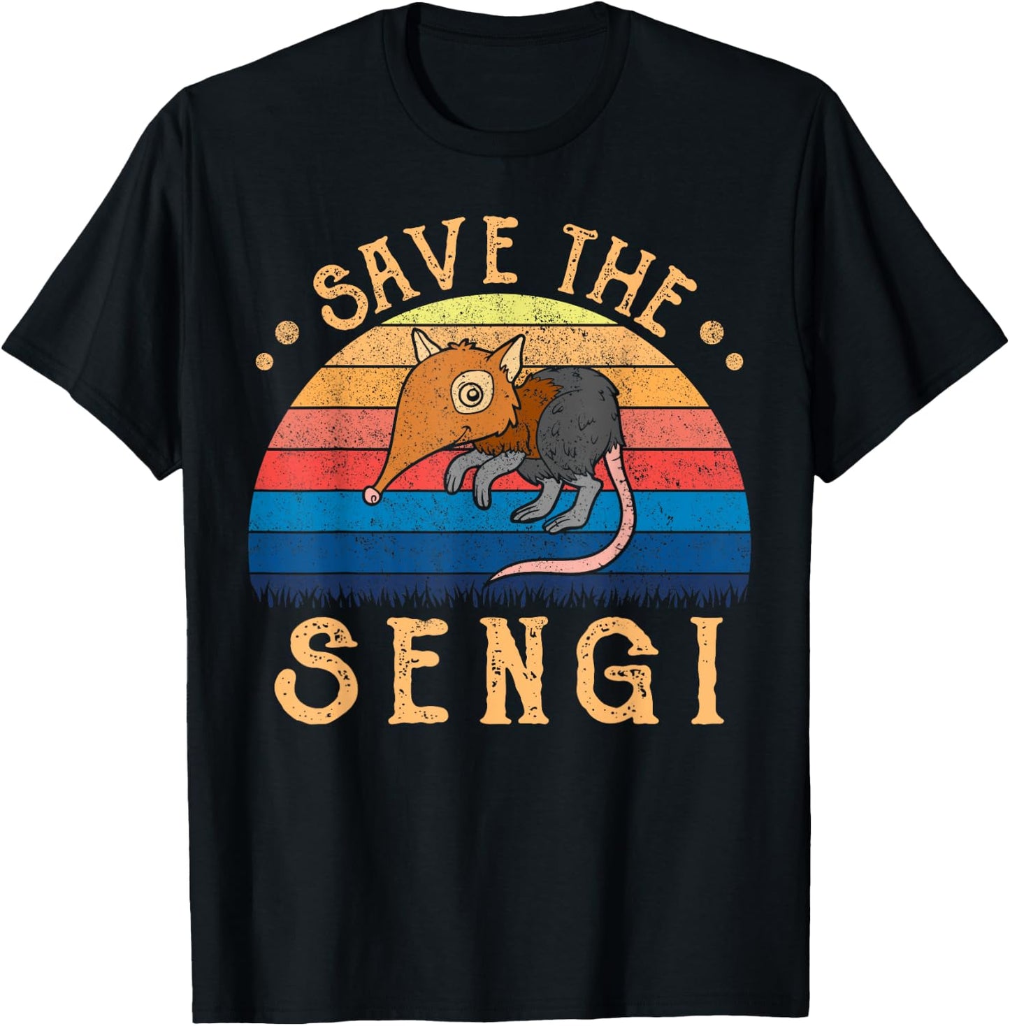 Elephant Shrew Jumping Shrew Sengi T-Shirt - T-Shirt | Black