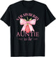 Auntie to Be Strawberry with Ribbon Baby Shower for Girl T-Shirt - T-Shirt | Black