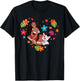 Disney Moana 2 Moana Simea and Pua Tropical Heart Sisters , Blue, S T-Shirt - T-Shirt | Black