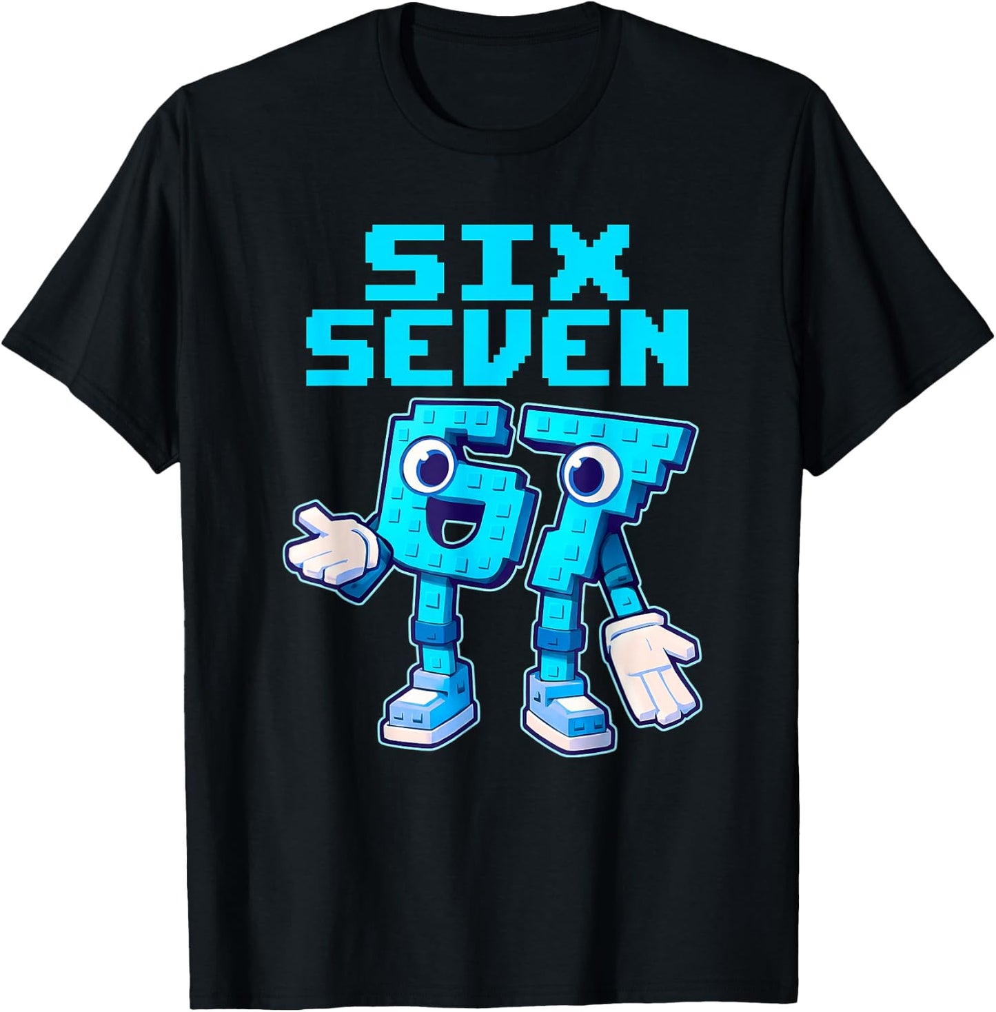 Kinder Meme 67 Six Seven 6 7 T-Shirt - T-Shirt | Black