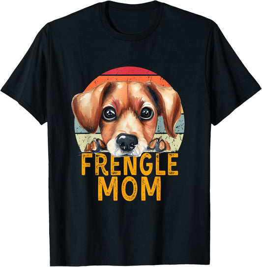 Frengle Dog Mom Retro Vintage Funny My Dogs Are My Cardio T-Shirt - T-Shirt | Black