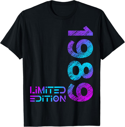 37. Geburtstag Limited Edition Jahrgang 1989 Mann Frau T-Shirt - T-Shirt | Black