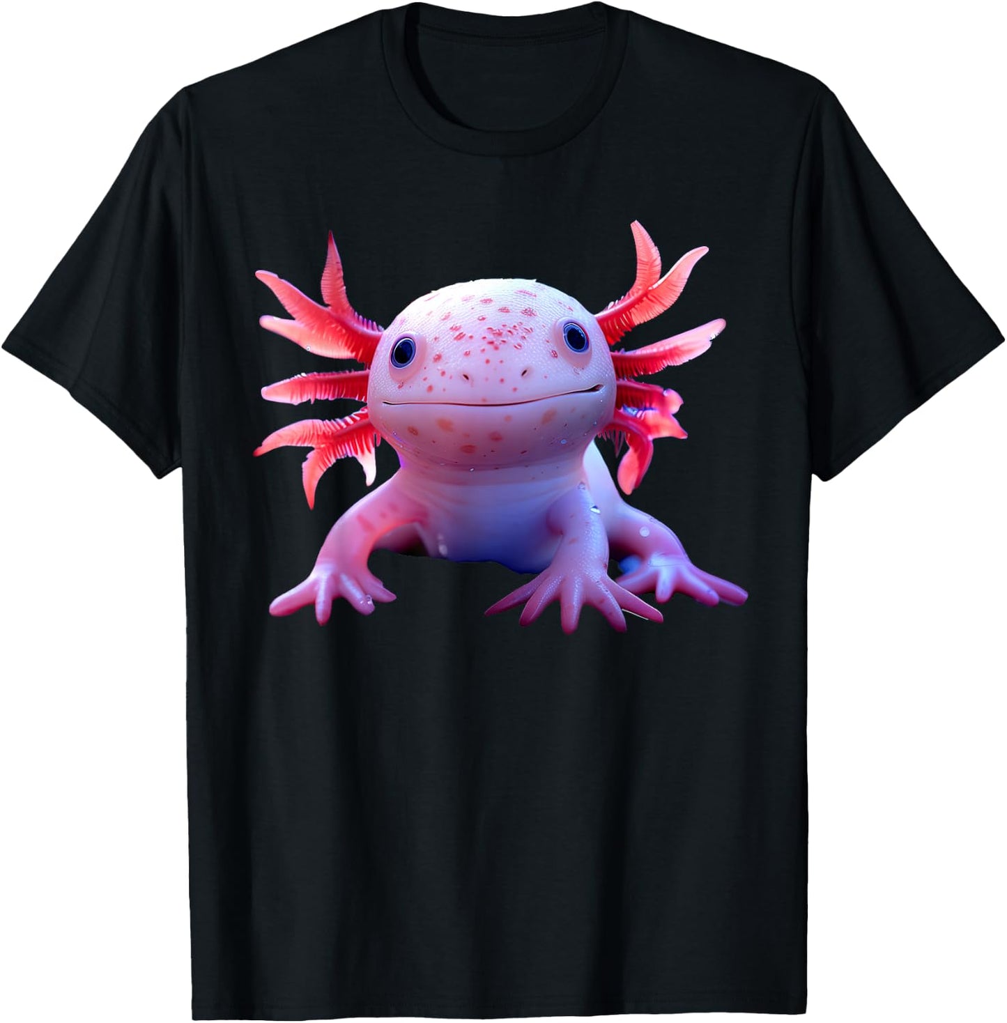 Axolotl Kleiner Querzahnmolch Schwanzlurch Süßer Axolotl T-Shirt - T-Shirt | Black