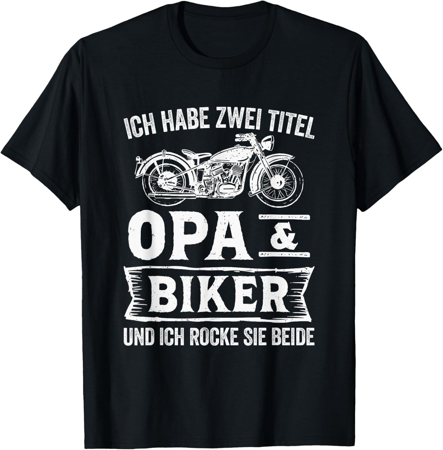 Motorrad Biker Motorradfahrer Geschenke Biker Opa Motorradfahrer Motorrad T-Shirt - T-Shirt | Black