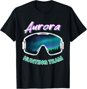 Aurora Hunting Team for Northern Light T-Shirt - T-Shirt | Black