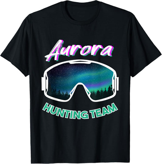 Aurora Hunting Team for Northern Light T-Shirt - T-Shirt | Black