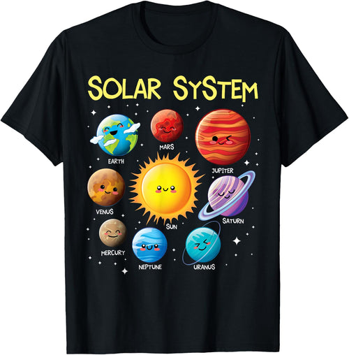 Solar System Cute Face Planets Space Science Teacher School