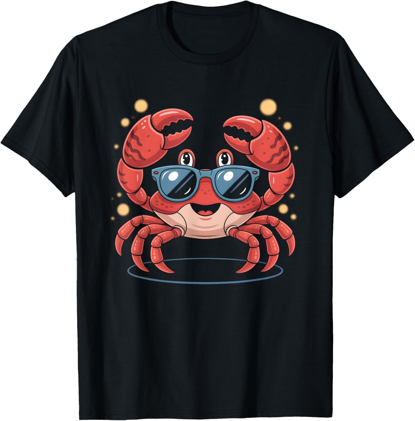 Crab Lover Summer Beach Vibes Cute Ocean Sea Life T-Shirt - T-Shirt | Black