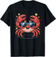 Crab Lover Summer Beach Vibes Cute Ocean Sea Life T-Shirt - T-Shirt | Black