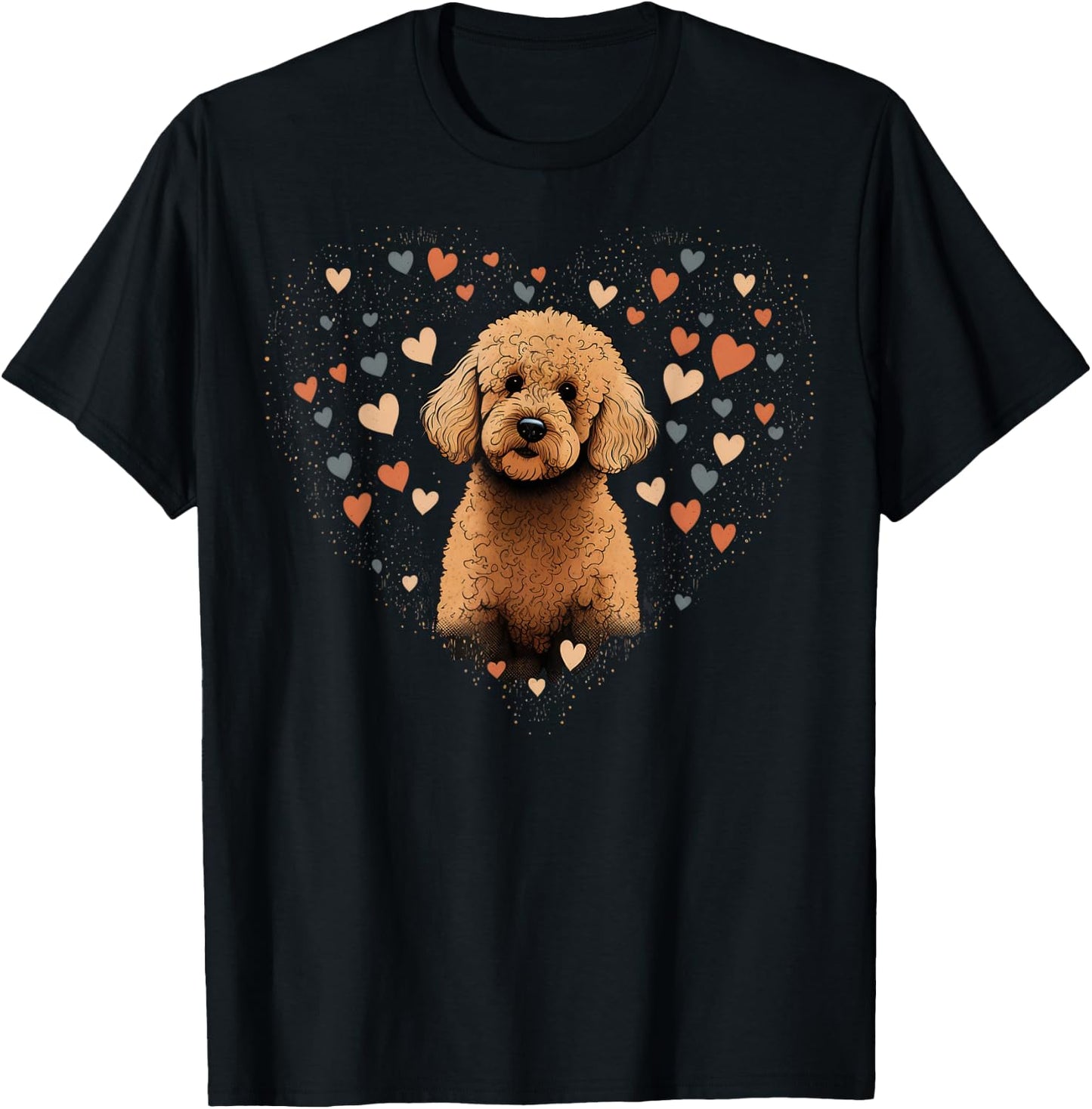 Golden Doodle Love for Valentines Day on Goldendoodle Lover T-Shirt - T-Shirt | Black