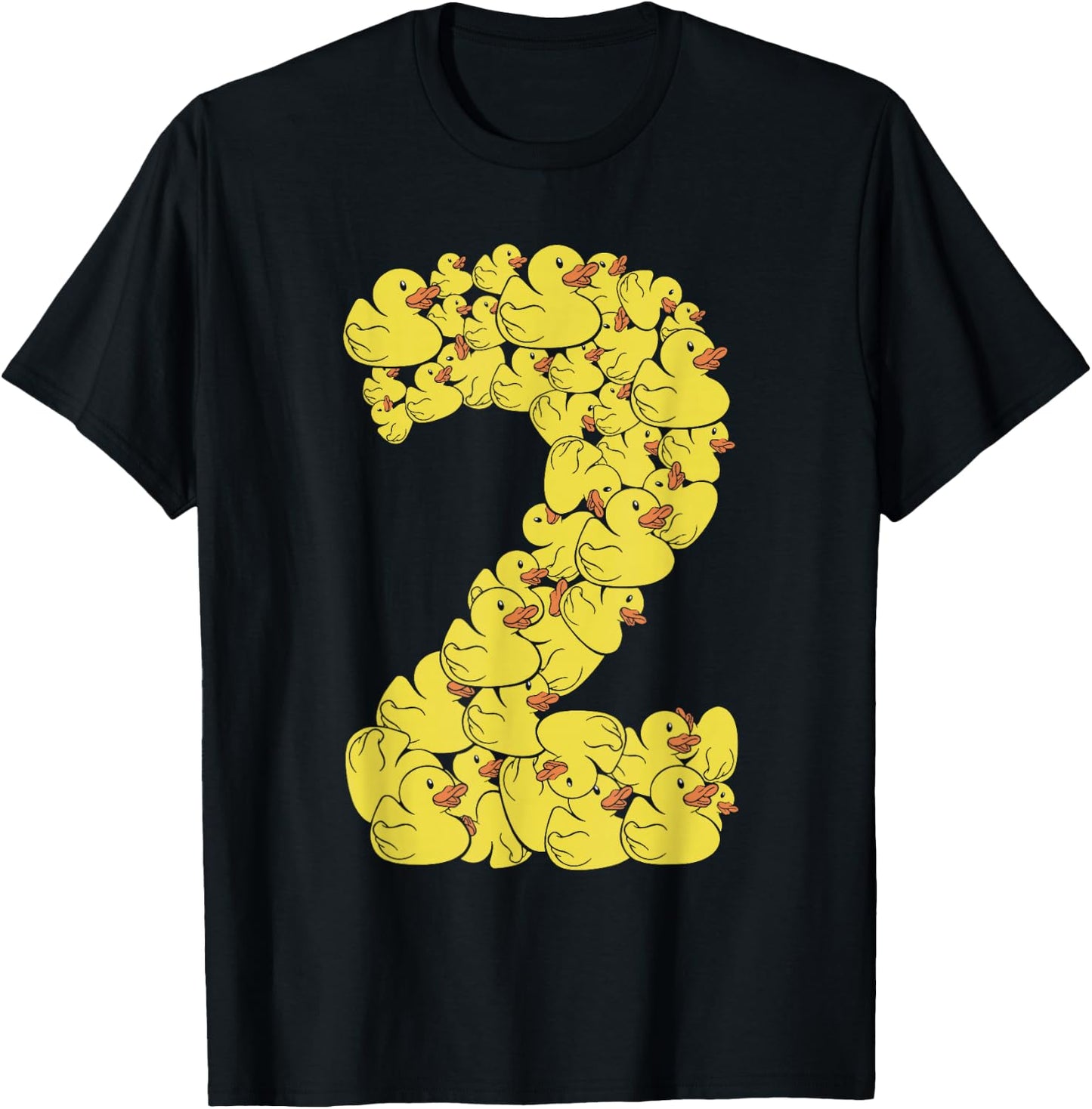 Rubber Ducky 2 Year Old Quack Birthday Rubber Duck T-Shirt - T-Shirt | Black