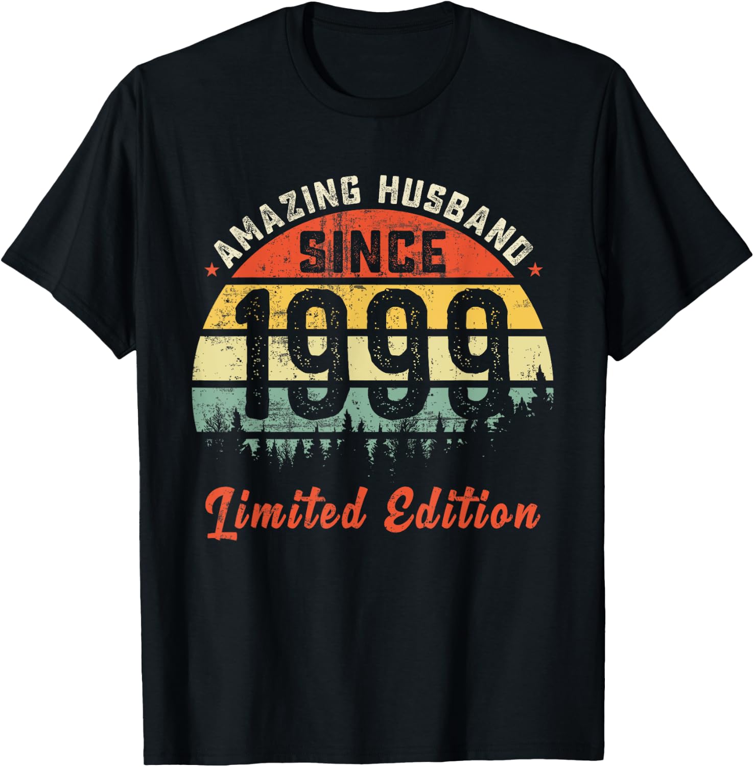 Amazing Husband 1999 Couple wedding Anniversary Men Women T-Shirt - T-Shirt | Black