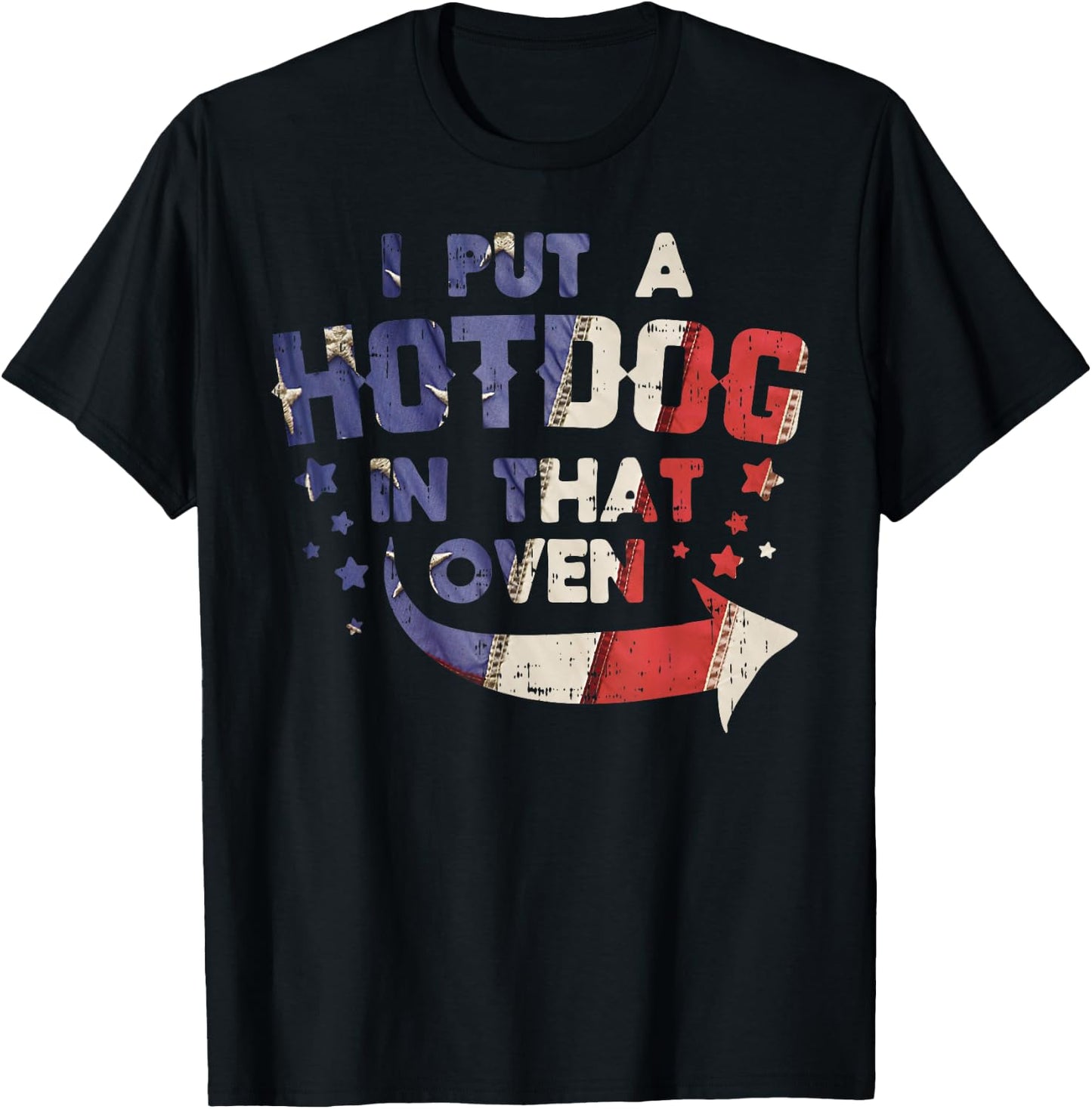 Put A Hotdog In That Oven Baby 4th Of July Pregnancy Dad Men T-Shirt - T-Shirt | Black