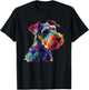 Watercolor Colorful Airedale Terrier Dog Men Women Girls Kids T-Shirt - T-Shirt | Black
