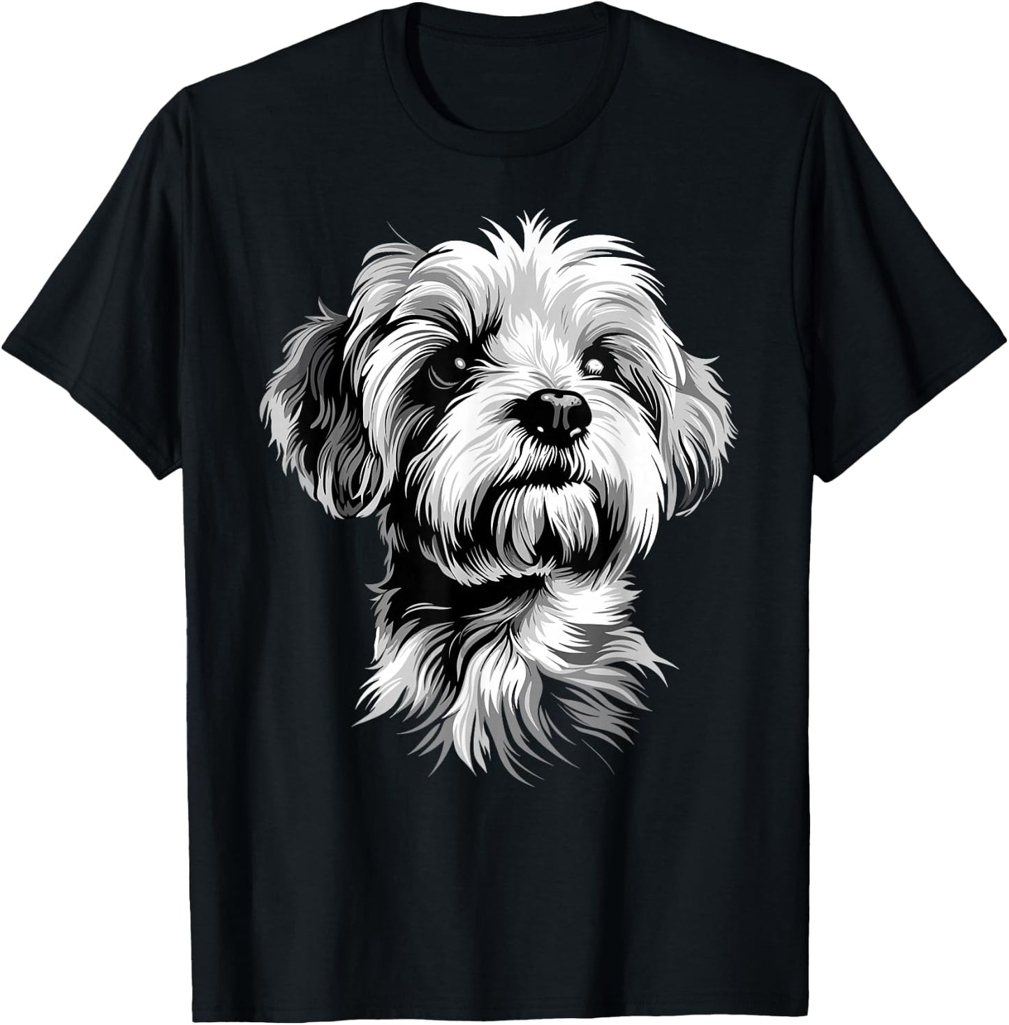 Bichon Maltese Small Dog Bichon Maltese Love Cute , Black, S T-Shirt - T-Shirt | Black