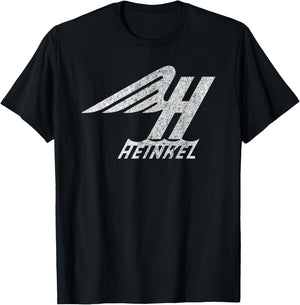 Heinkel Winged H Logo Deutsche Flugzeugfirma in Not T-Shirt - T-Shirt | Black