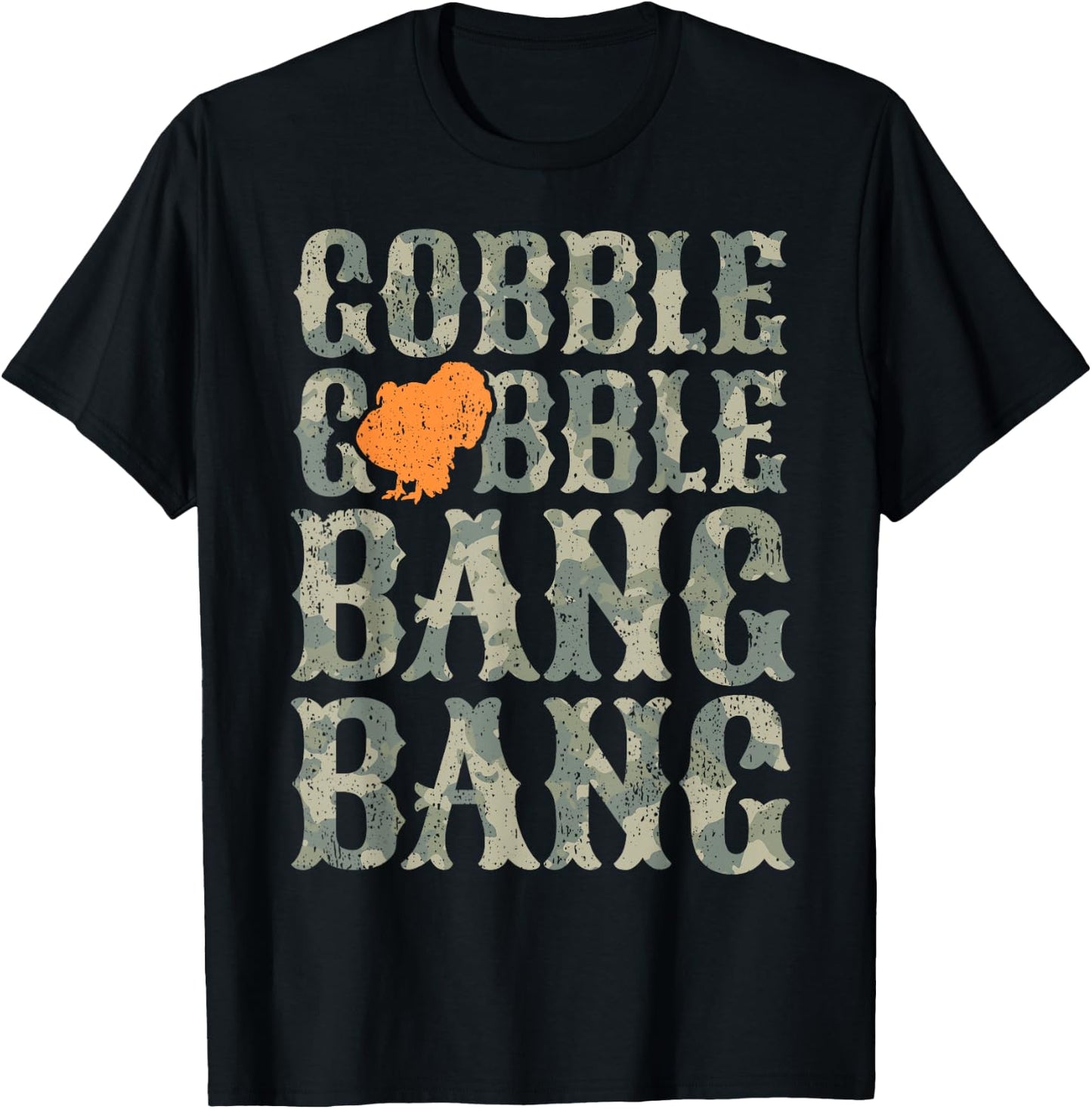 Turkey Hunting I Gobble Bang I Turkey Hunter T-Shirt - T-Shirt | Black