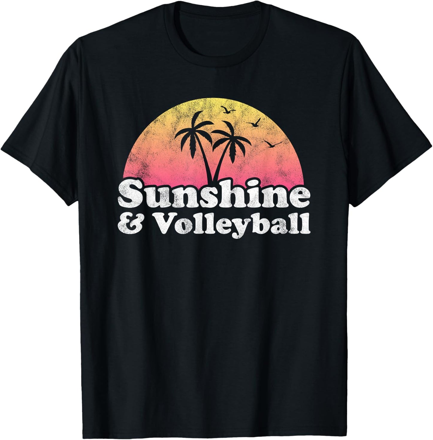 Sunshine and Volleyball T-Shirt - T-Shirt | Black