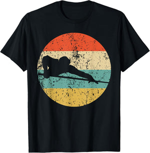 Pool Player Billiards Player Silhouette Retro Sports T-Shirt - T-Shirt | Black